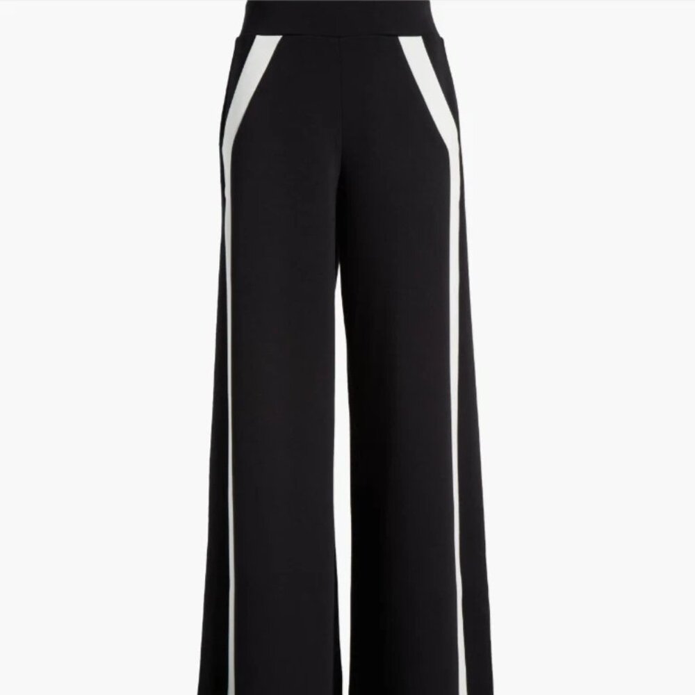 NEW! SPANX AirEssentials Striped Track Pant in Navy,  SIZE MEDIUM